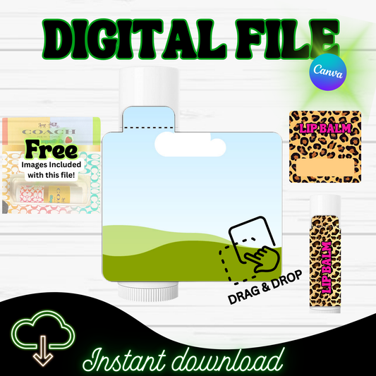 CUSTOM LIP BALM/HOLDER TEMPLATE (Digital Download)