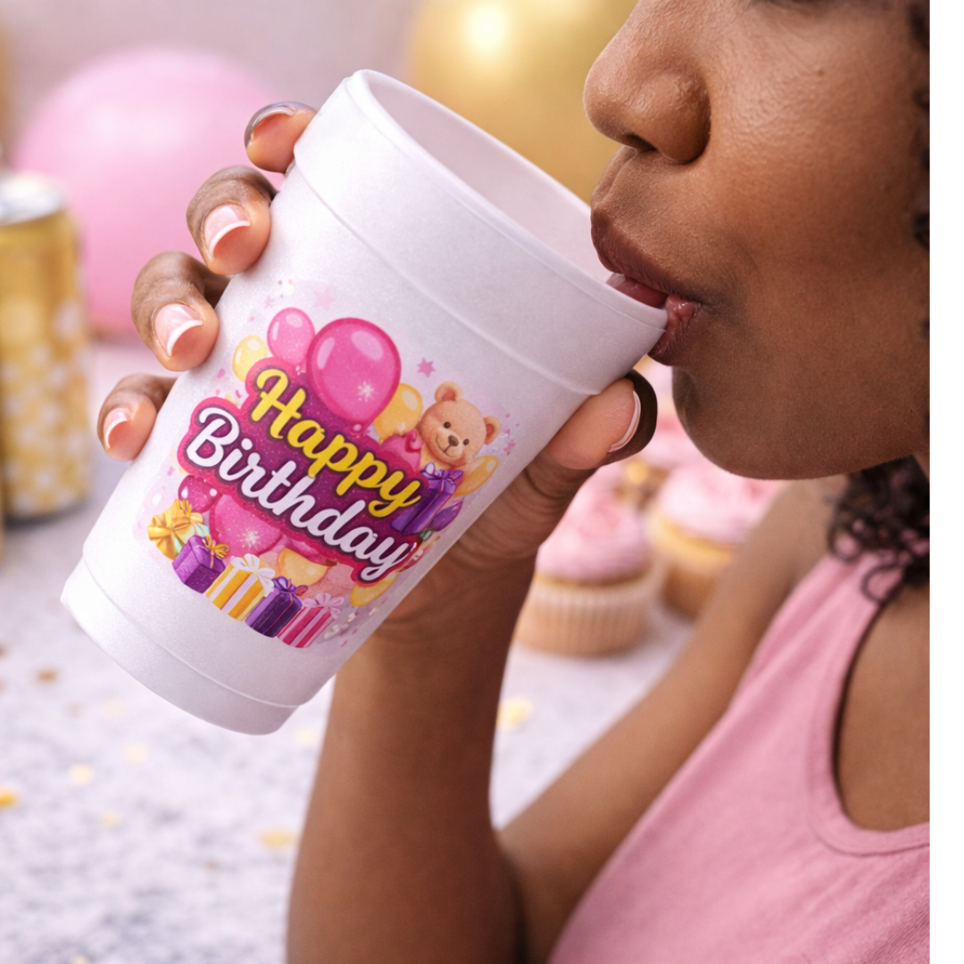 Party Cup Favors – Design Your Own 16 oz Styrofoam Cups (Set of 10)