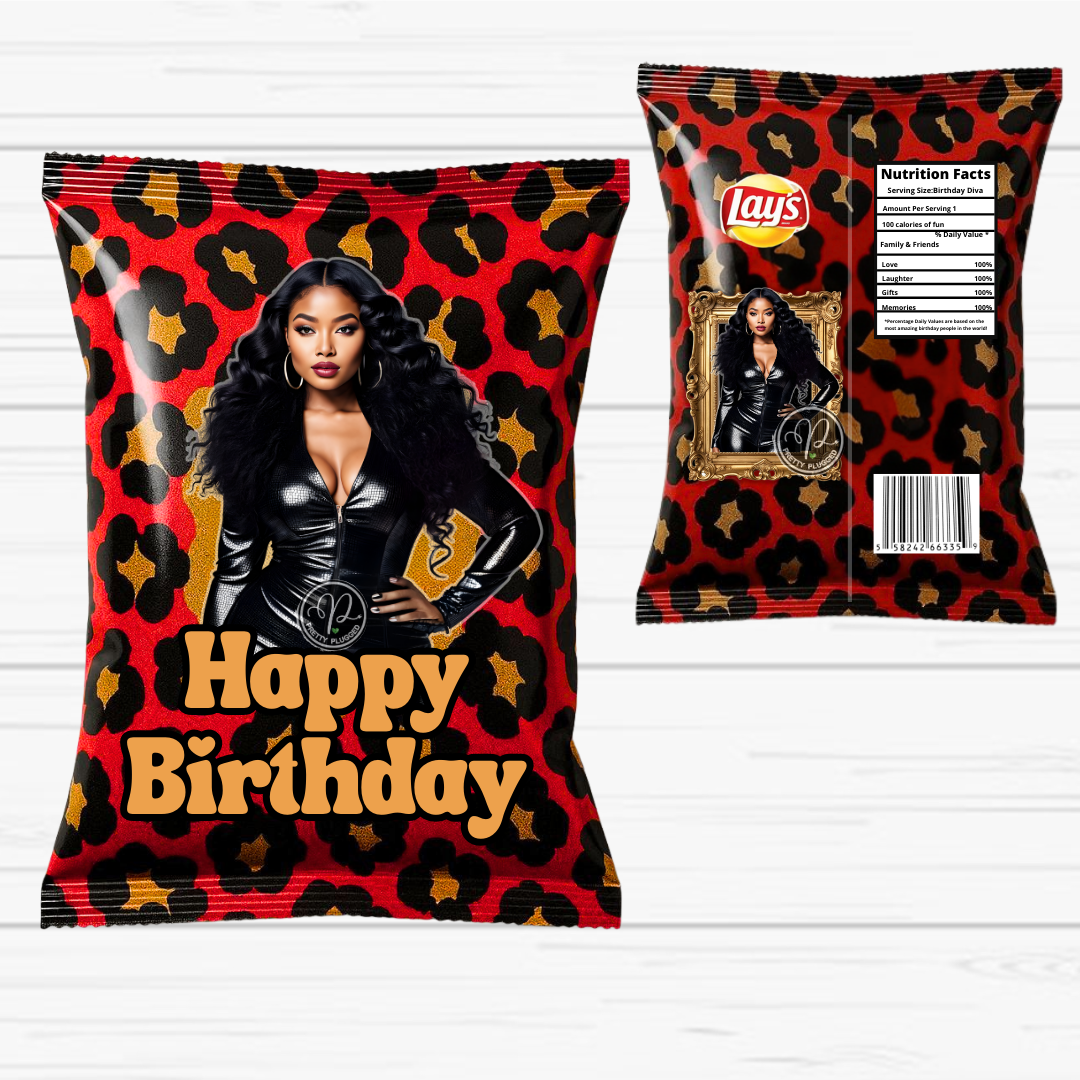 Personalized Chip Bag Favors – Any Theme, Any Color (Set of 6)