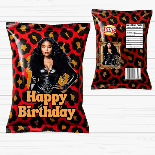 Personalized Chip Bag Favors – Any Theme, Any Color (Set of 6)
