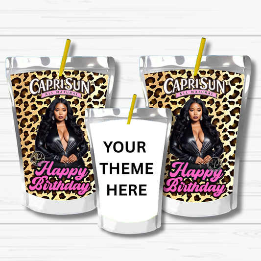 Personalized Capri Sun Favors – Any Theme, Any Color (Set of 6)