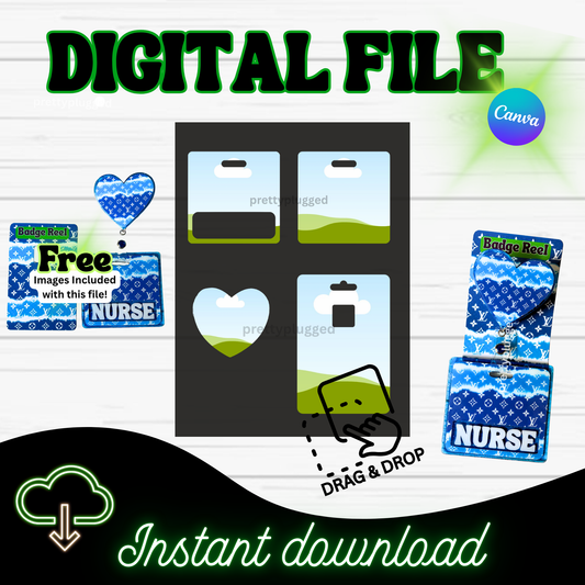 CUSTOM BADGE REEL TEMPLATE (Digital Download)