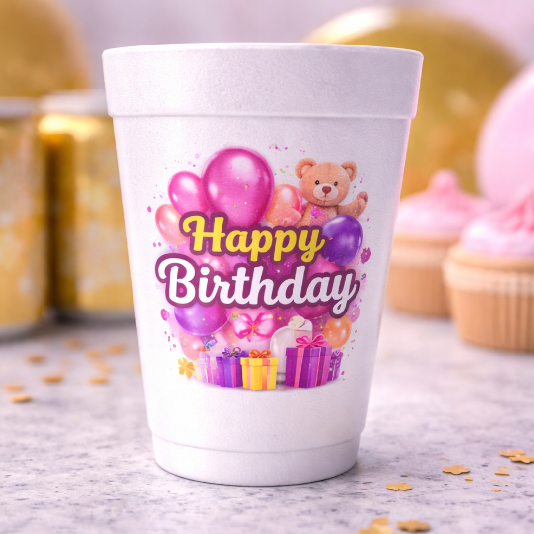 Party Cup Favors – Design Your Own 16 oz Styrofoam Cups (Set of 10)