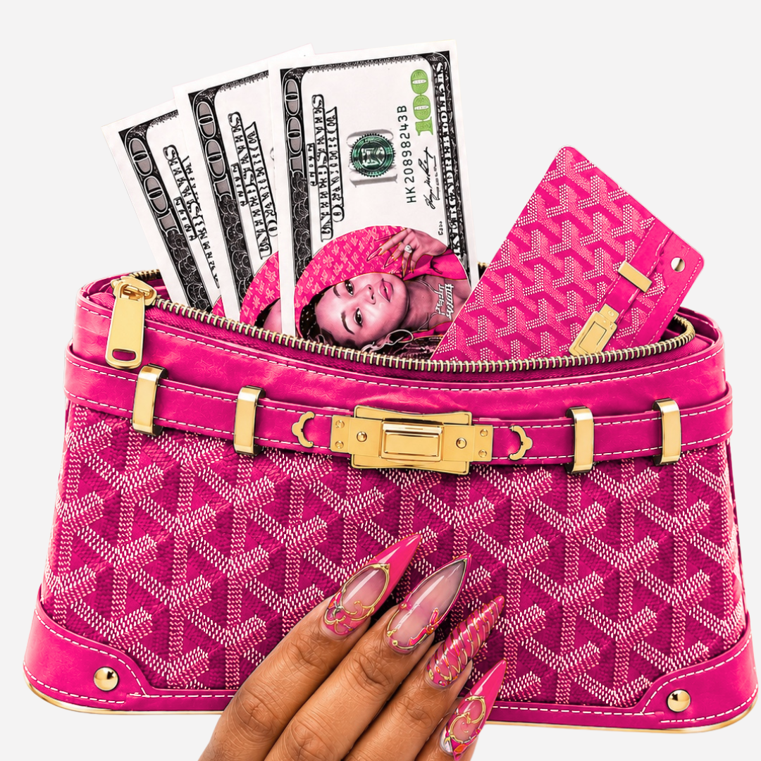 PAPER MONEY CLUTCH SET (Pink)
