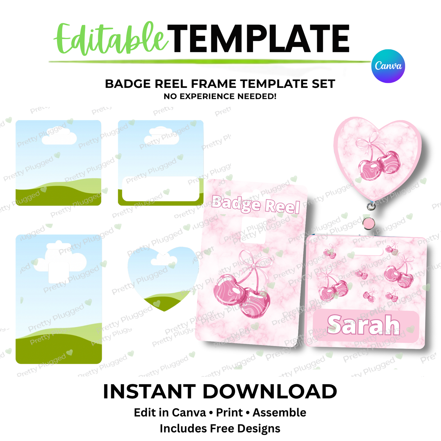 EDITABLE BADGE REEL & BADGE BUDDY TEMPLATE (Digital Download)
