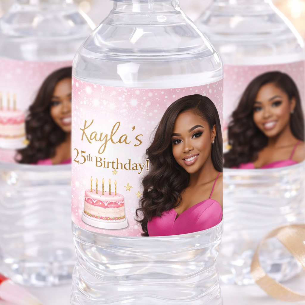 Personalized Water Bottle – Any Theme, Any Color (Set of 6)