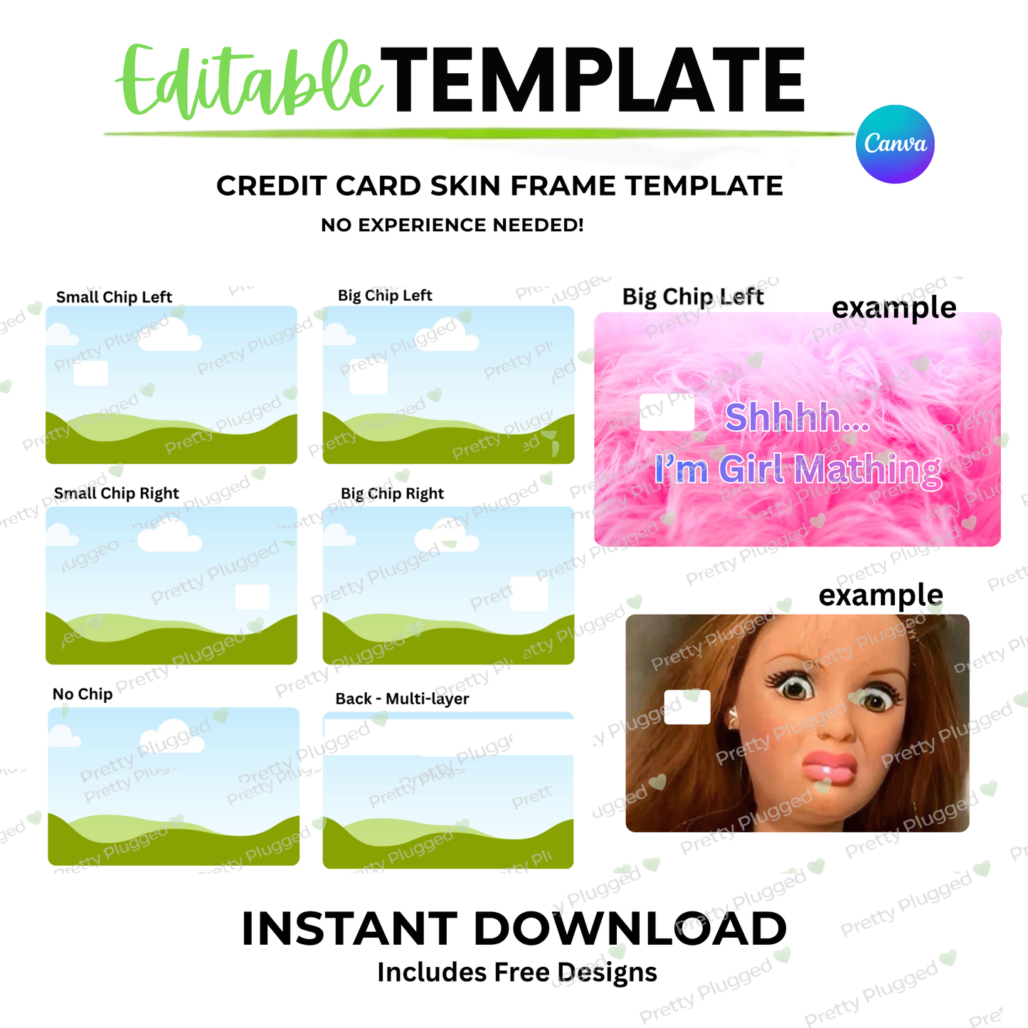 EDITABLE CREDIT CARD SKIN TEMPLATE (Digital Download)