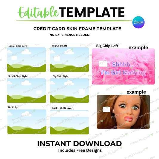 EDITABLE CREDIT CARD SKIN TEMPLATE (Digital Download)