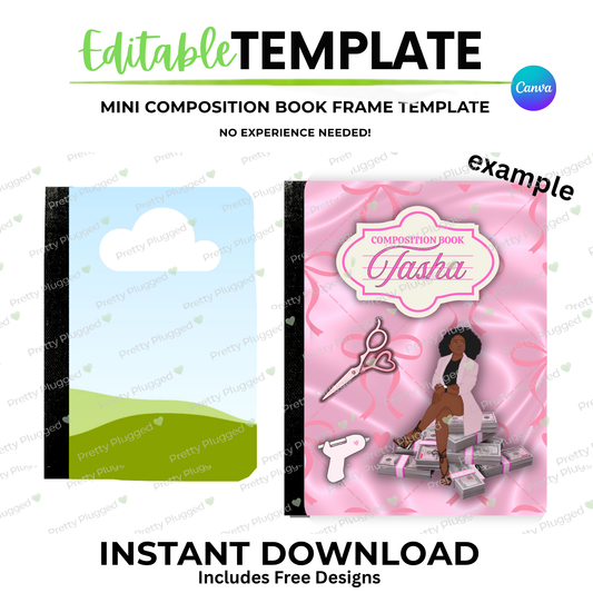 EDITABLE COMPOSITION BOOK TEMPLATE (Digital Download)