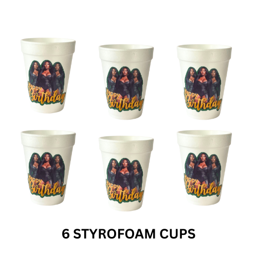 Party Bundle Custom Cups, Fans, Shot Glasses Personalized for Any Theme or Event