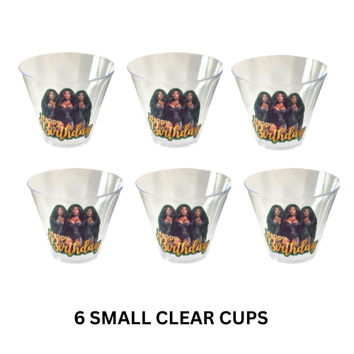 Party Bundle Custom Cups, Fans, Shot Glasses Personalized for Any Theme or Event