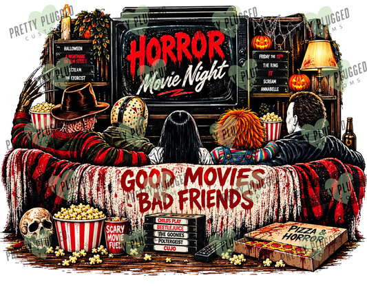 Horror Movie Night PNG Download (Spooky Movie Night Design)