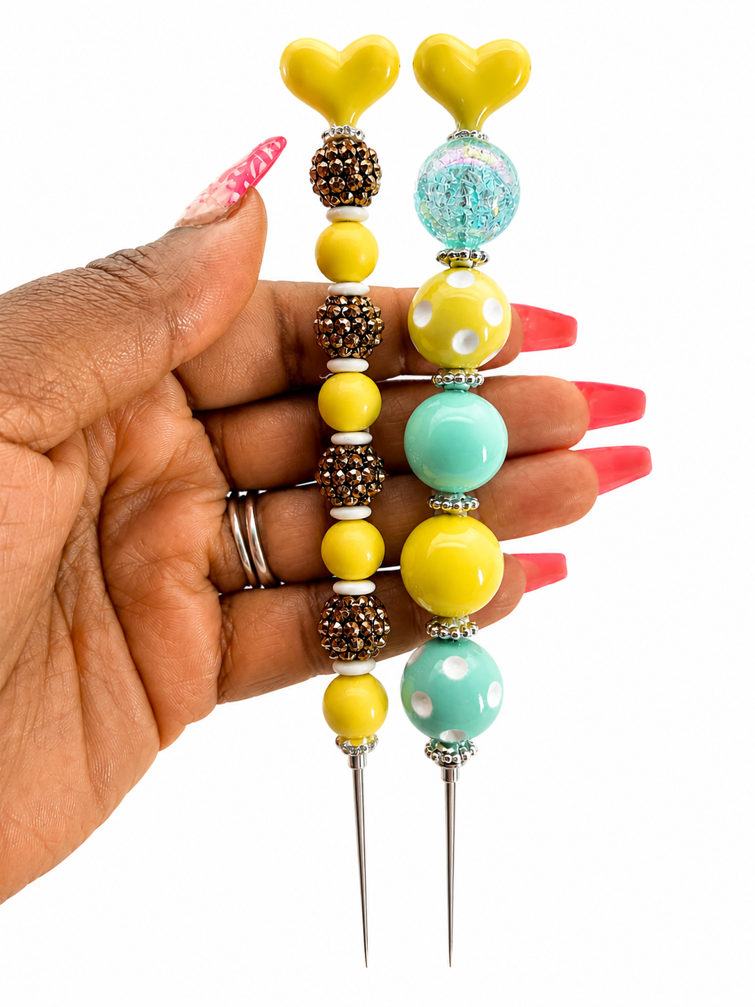 Pretty Pick Duo | Set of 2 Handmade Beaded Pick Tools