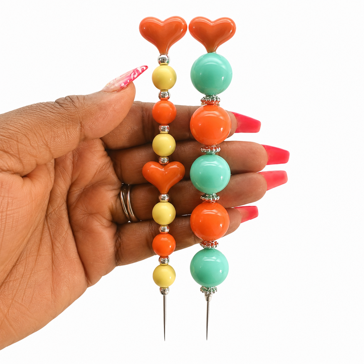 Pretty Pick Duo | Set of 2 Handmade Beaded Pick Tools