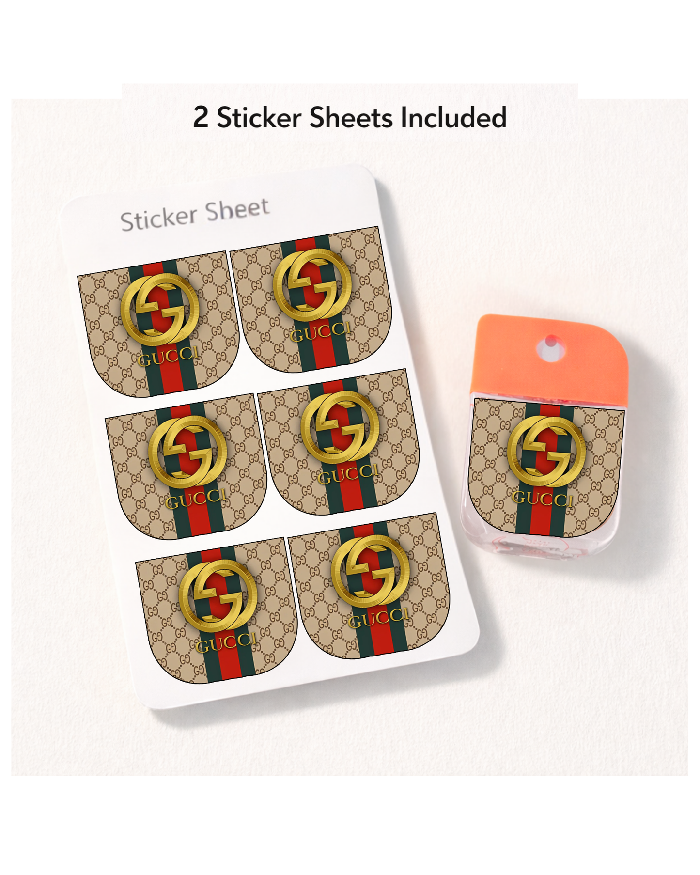 Hand Sanitizer Sticker Sheet  Multiple Designs Available (12 Stickers/1 Design)