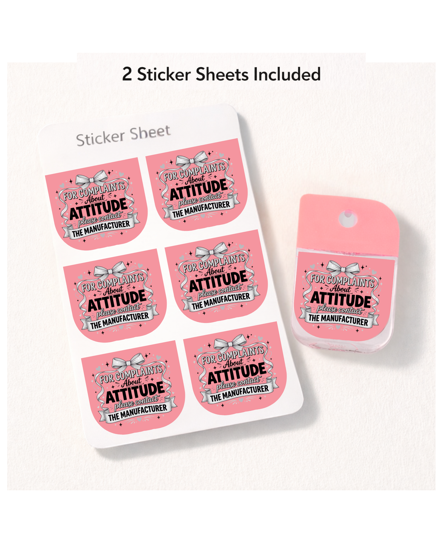 Hand Sanitizer Sticker Sheet  Multiple Designs Available (12 Stickers/1 Design)
