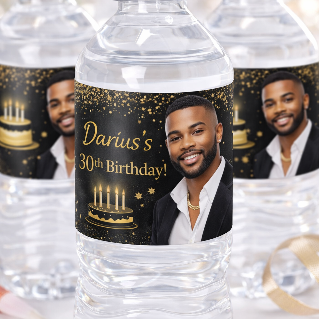 Personalized Water Bottle – Any Theme, Any Color (Set of 6)