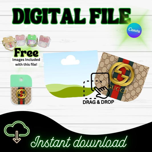 Custom Hand Sanitizer Template – Digital Download (Canva Editable)