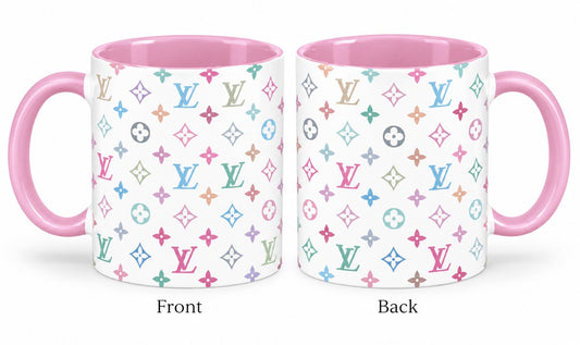 Luxury Colorful Monogram 11oz Coffee Cup
