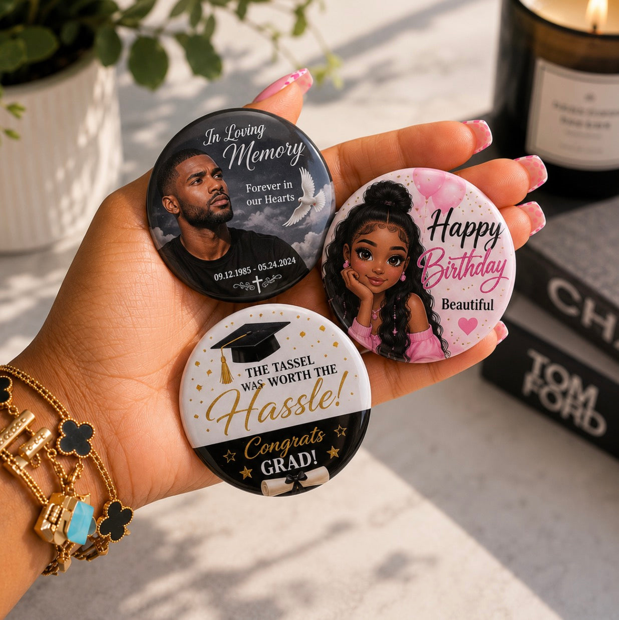 Custom Button Pins for Any Occasion