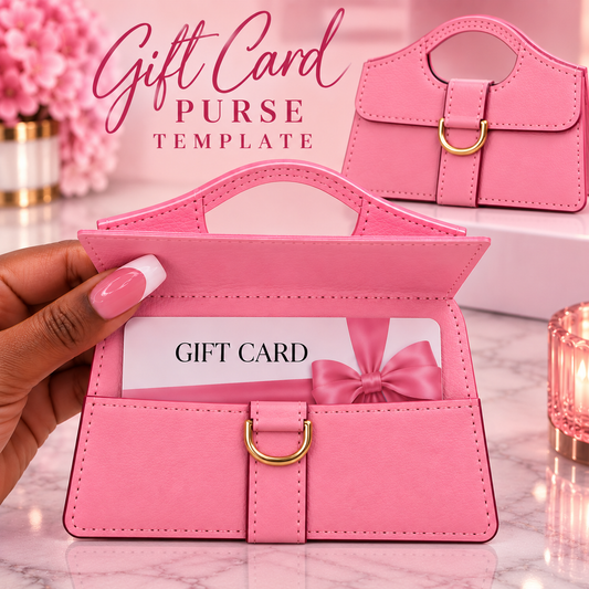 EDITABLE LUX PURSE GIFT CARD HOLDER TEMPLATE (Digital Download)